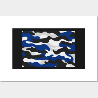 CAMO CAMOUFLAGE - BLUE Posters and Art